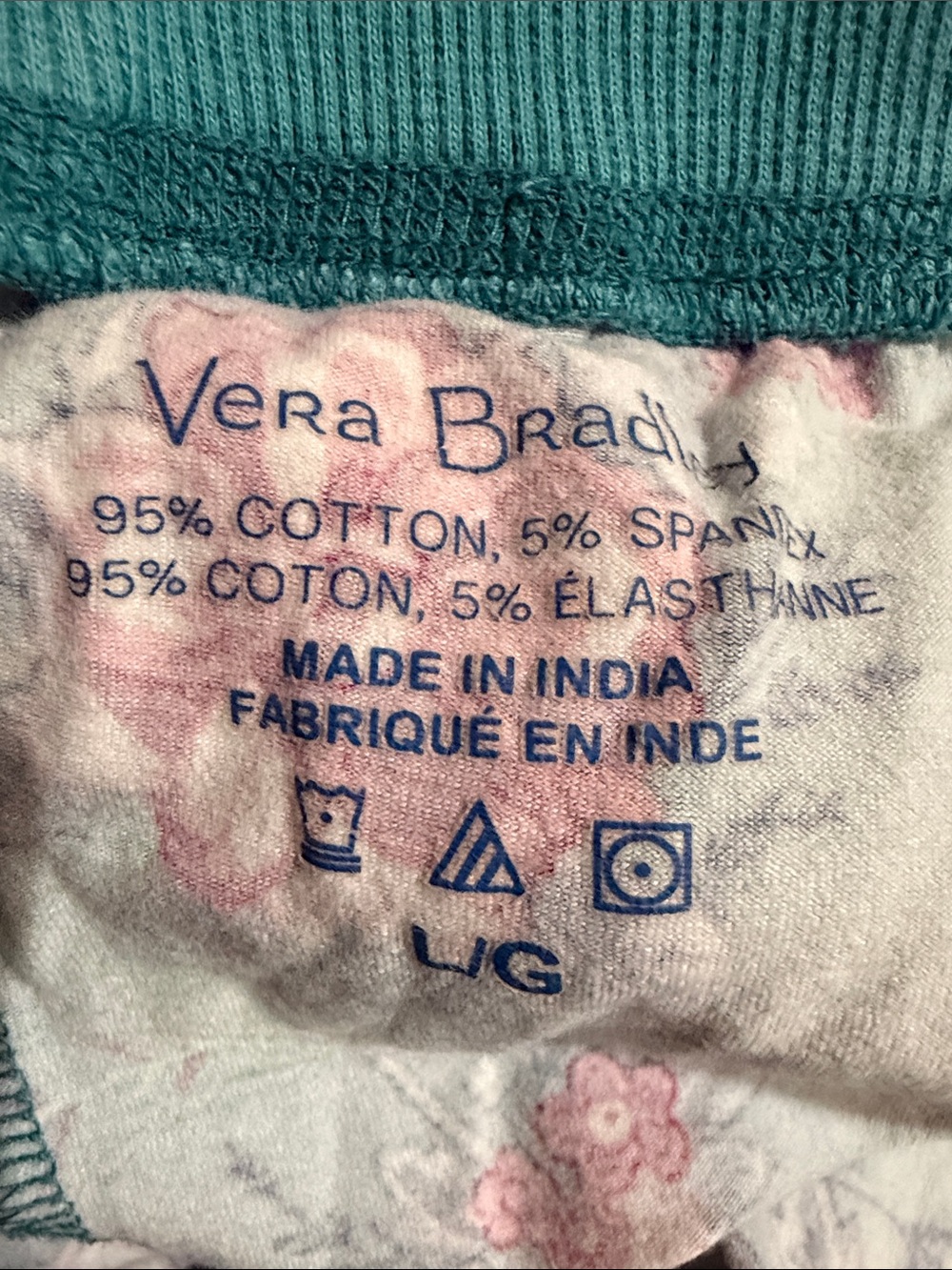 Vera Bradley Floral Teal Pajama Set - Picture 4 of 4